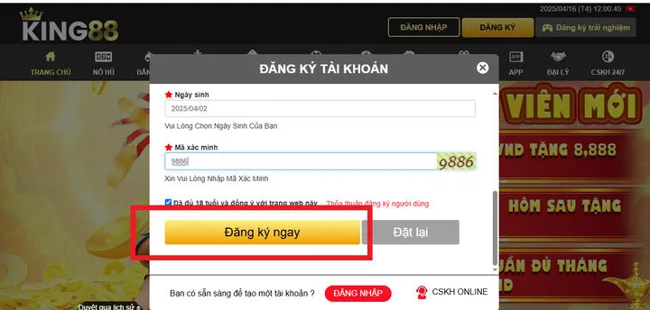 Những câu hỏi thắc mắc thường gặp khi đăng ký king88