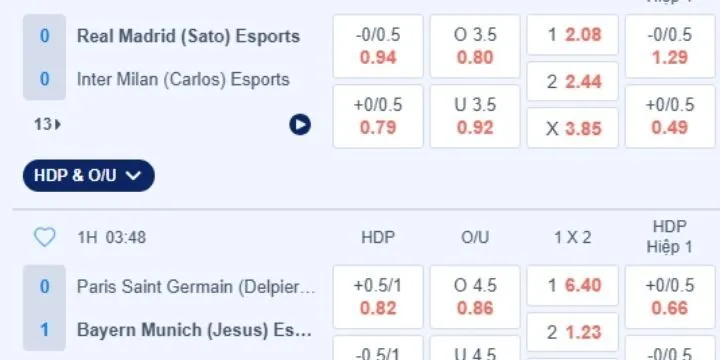 Ưu đãi sảnh CR thể thao King88