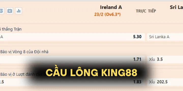 Cầu lông King88 - Trải nghiệm đặt cược trực tuyến đầy chân thực 