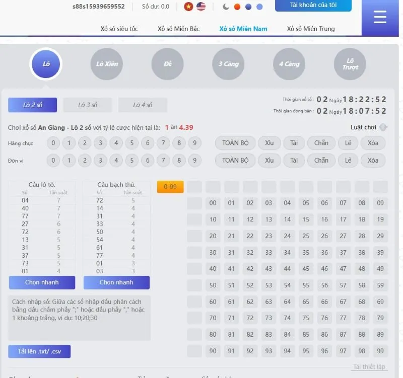 Cách chơi Xổ số miền nam King88