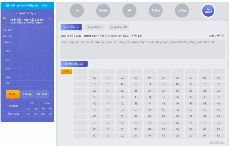 Điểm tên hình thức trải nghiệm Xổ Số siêu tốc King88