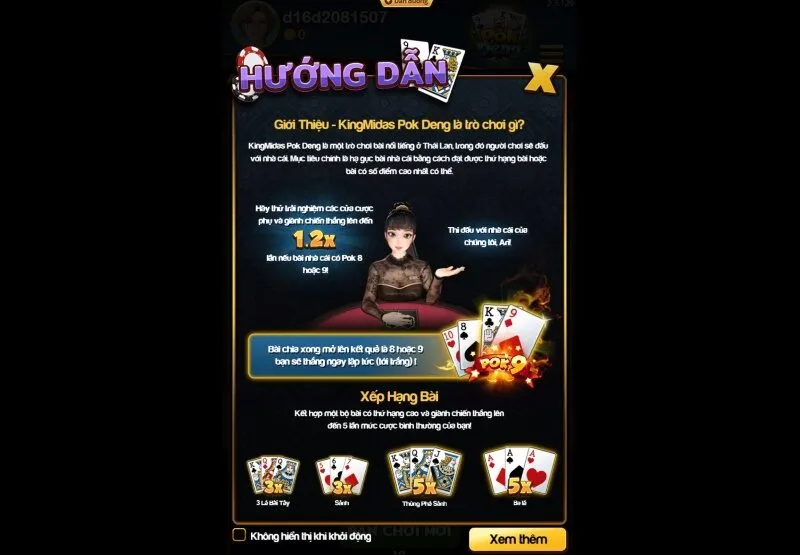 Luật chơi Pok Deng King88 vừa đơn giản vừa thử thách