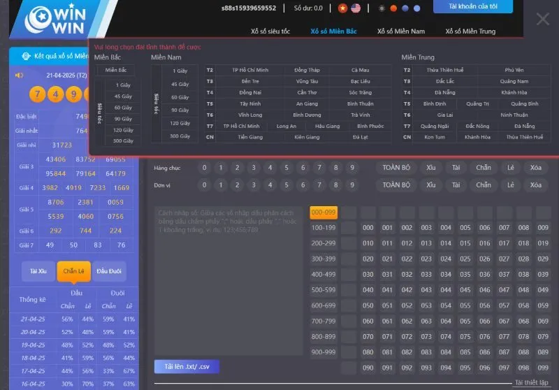 Lưu ý khi tham gia xổ số miền Bắc King88